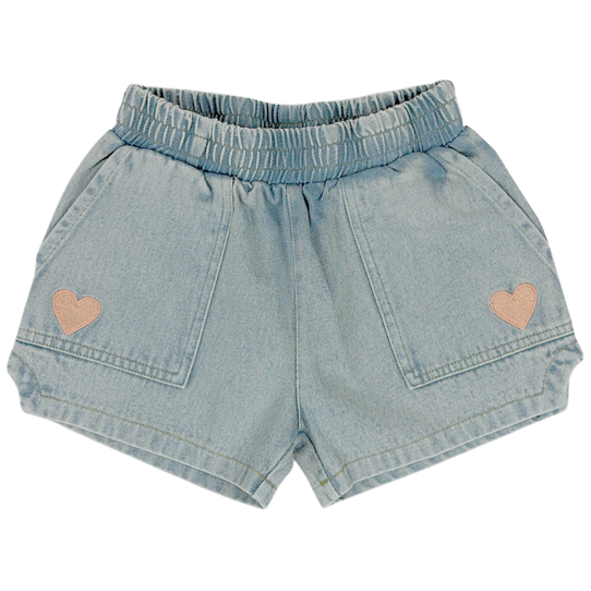 Tiny Whales Girls' Sweet Heart Shorts Tiny Whales Girls' Sweet Heart Shorts