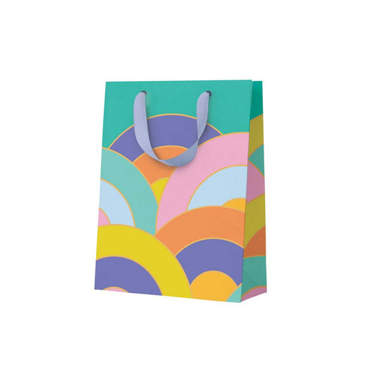 Ohh Deer Rainbow Arcs Medium Gift Bag rainbow hues detail