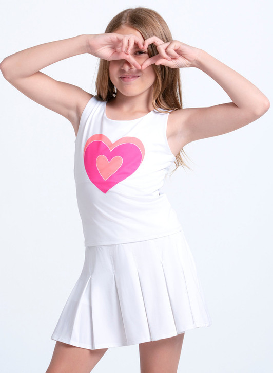 Lucky in Love Girls' Glow Set Tank Top detail view