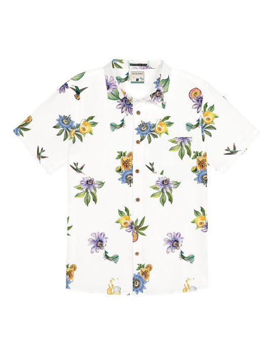 Baja Llama Men's Nighthawk Button Up Shirt in Passion Project