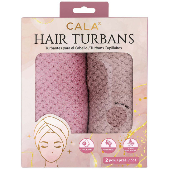 Hair Turban Set in Pink/Taupe