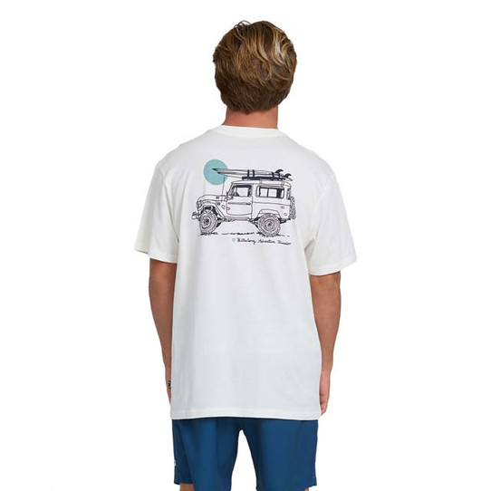 Billabong Men's Making Tracks Premium Tee in Off White back view