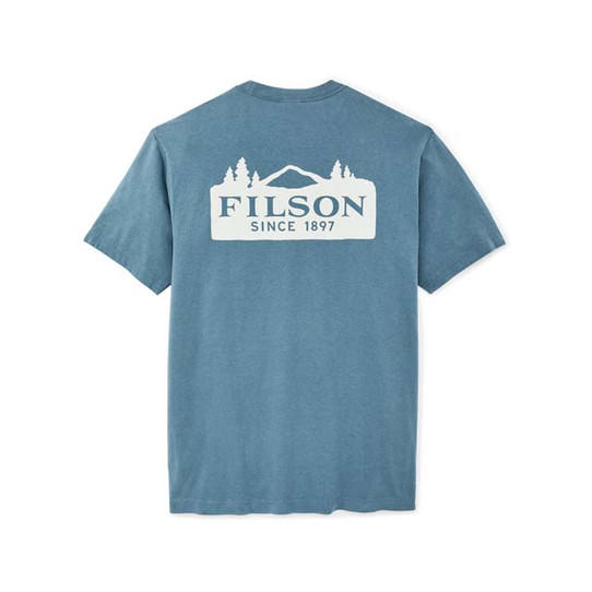 Filson Men's Scenic Graphic Tee Blue Fin lifestyle