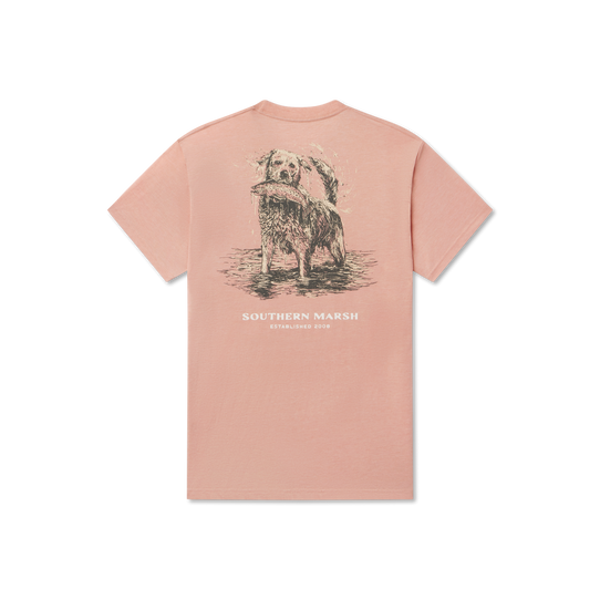 Southern Marsh Men's Shake & Release Seawash Tee - Salmon