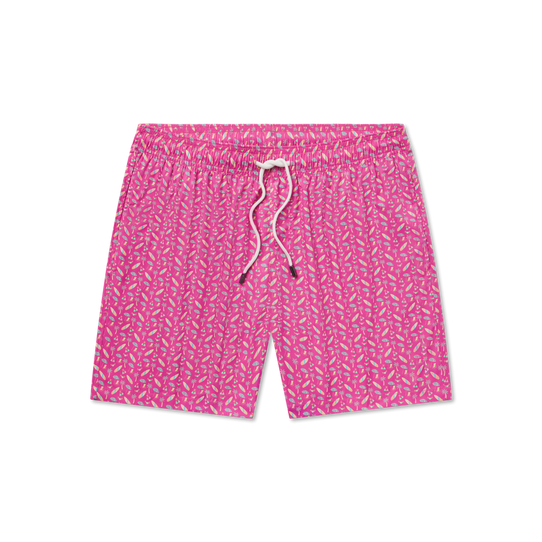 Southern Marsh Men's Beach Vibes Harbor Lined Trunk in Berry Surfboards