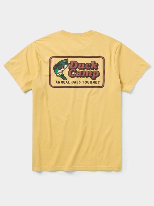 The Duck Camp Men's Bass Tourney Tee in Mustard