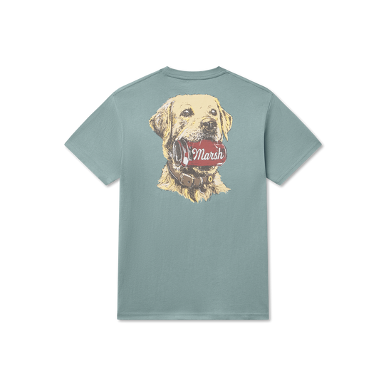 Southern Marsh Boys' Lab Sips Tee Galicia Green detail