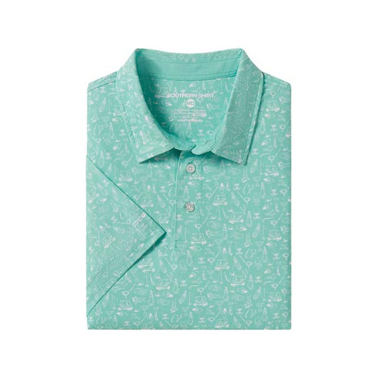 The Southern Shirt Men's MotionTech Printed Polo in Paradise