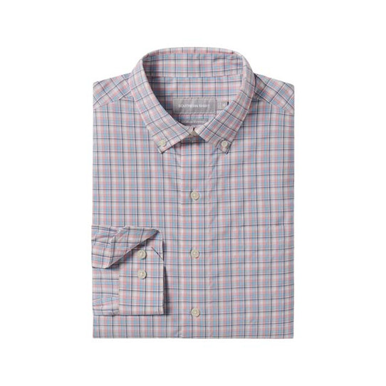 Southern Shirt Men's Roselake Plaid Long Sleeve Shirt Berry Fizz front