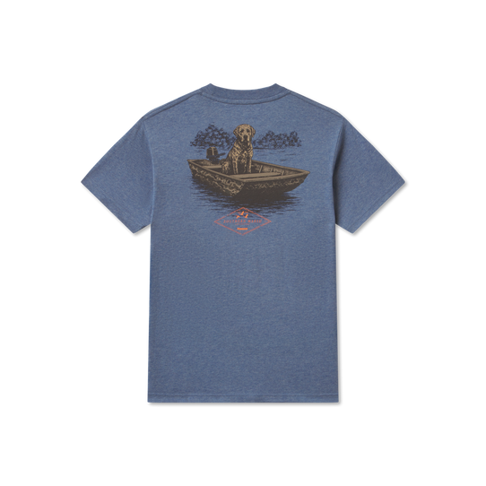Southern Marsh Boys' Patient Pup Tee - Washed Oxford Blue