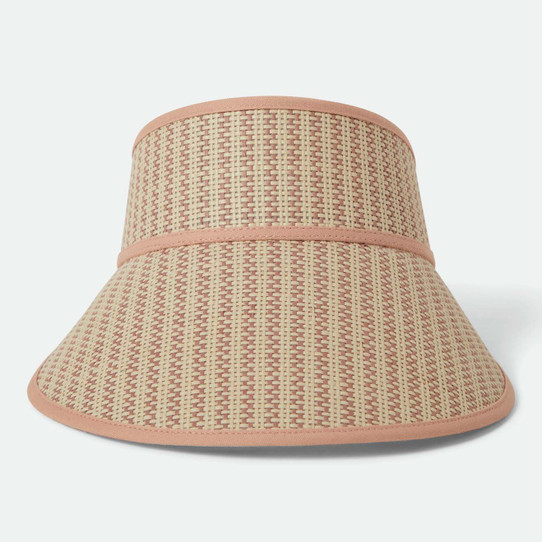 Brixton Women's Newport Straw Visor in Italian Clay