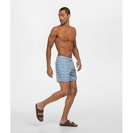 The Southern Shirt Men's Wave Runner Swim Shorts in Tidepool