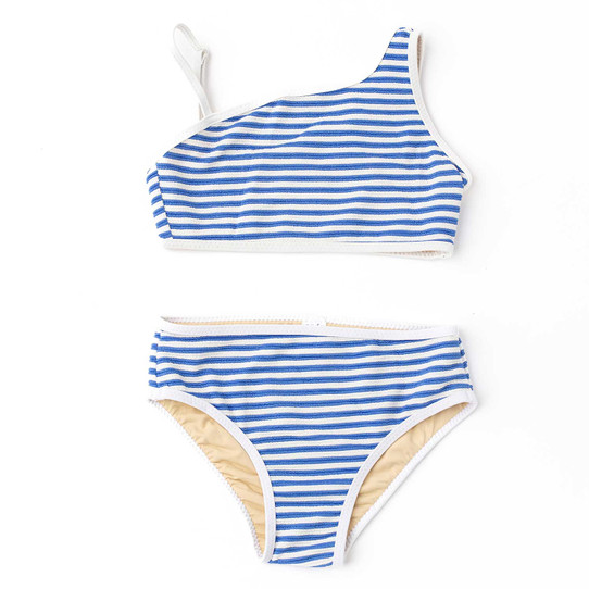 Shade Critters Girls' Ribbed One Shoulder Swimsuit SG06E detail view
