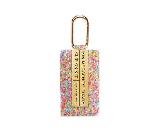 Pinch Provisions Neon Glitter Minimergency Kit Neon Multi keychain