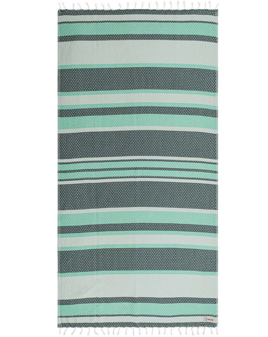 Sand Cloud Jade Stripe 37x67 Beach Towel Sand Cloud Jade Stripe