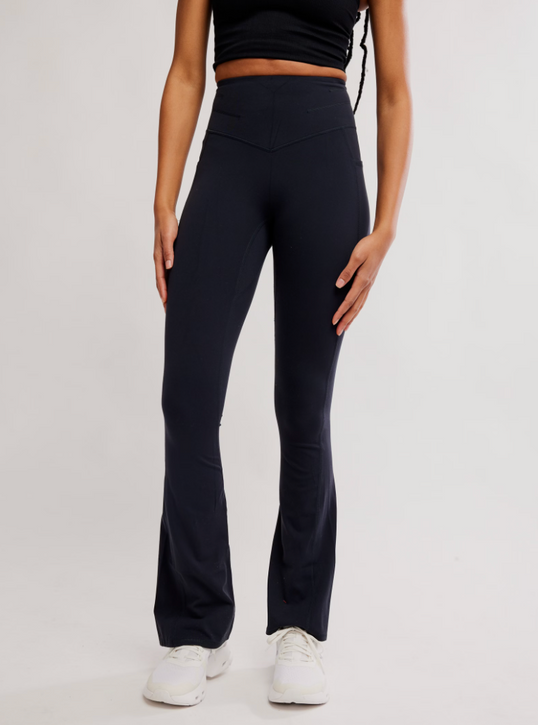 FP Movement Women's Never Better Flare Pants in Black full length