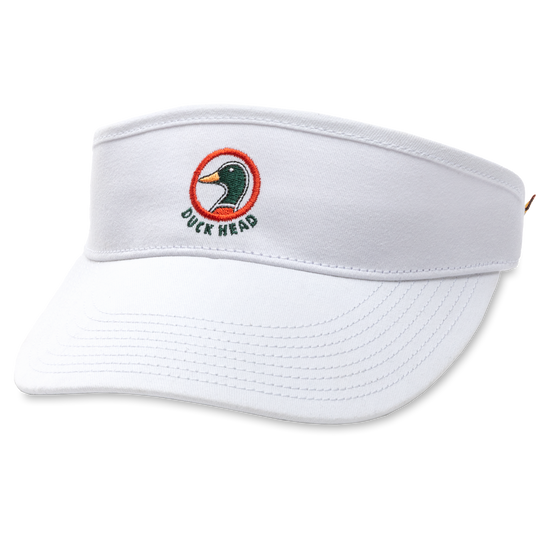 Duck Head Men's Throwback Visor White detail view