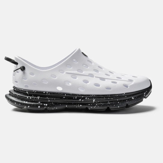 Kane Men's Revive Shoes White/Black Speckle angled view