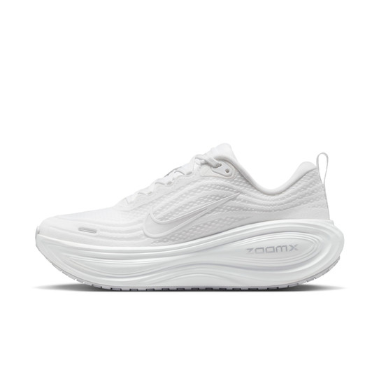 Nike Women's Vomero Plus Road Running Shoes in White/Summit White rear view