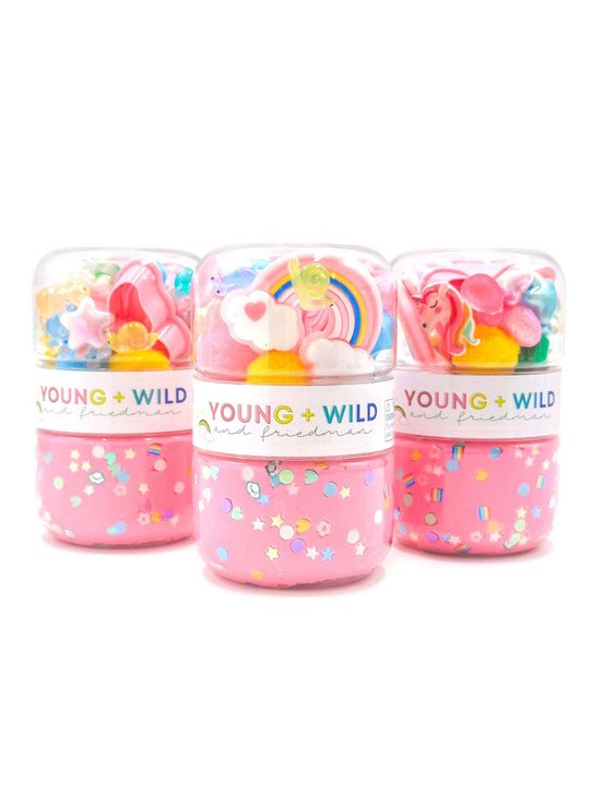 Young + Wild and Friedman Spring Rainbow Grab & Go Dough Jar