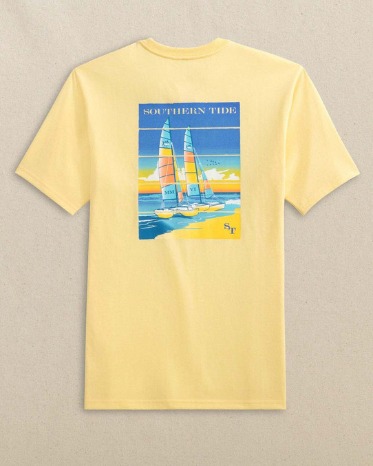 Southern Tide Men's Beachside Catamarans Short Sleeve T-Shirt Pineapple back