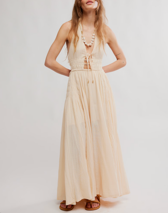 free-est by Free People Women's Angel Maxi Dress in Buttercream