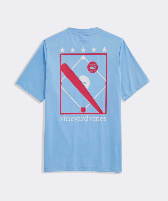 Vineyard Vines Boys' Baseball Bat and Stars Tee Jake Blue side
