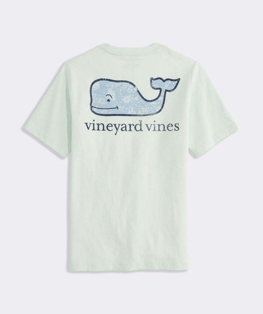 Vineyard Vines Boys' Pirate Map Whale Short-Sleeve Pocket Tee in Aqua Glass