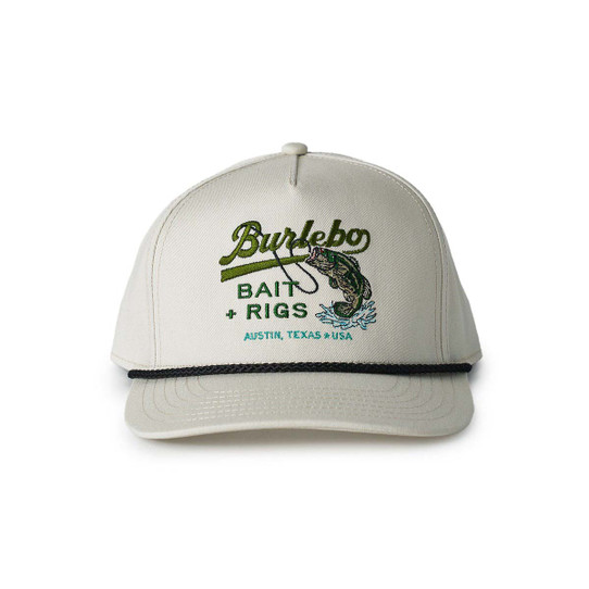 The Burlebo Boys' Bait and Rigs Snapback Hat in Tan