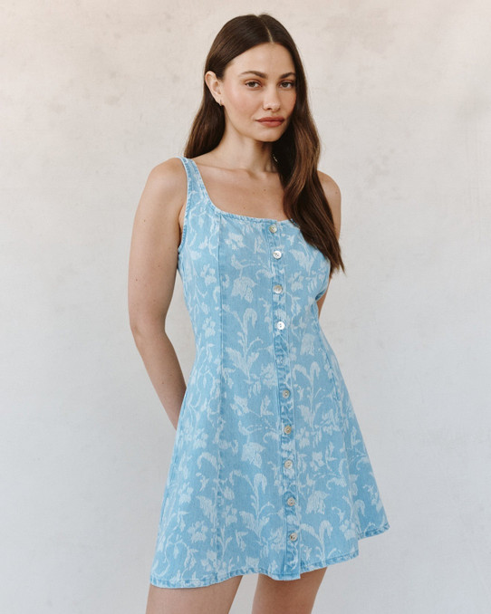 Bella Dahl Women's Vintage Fleur Denim Dress full length