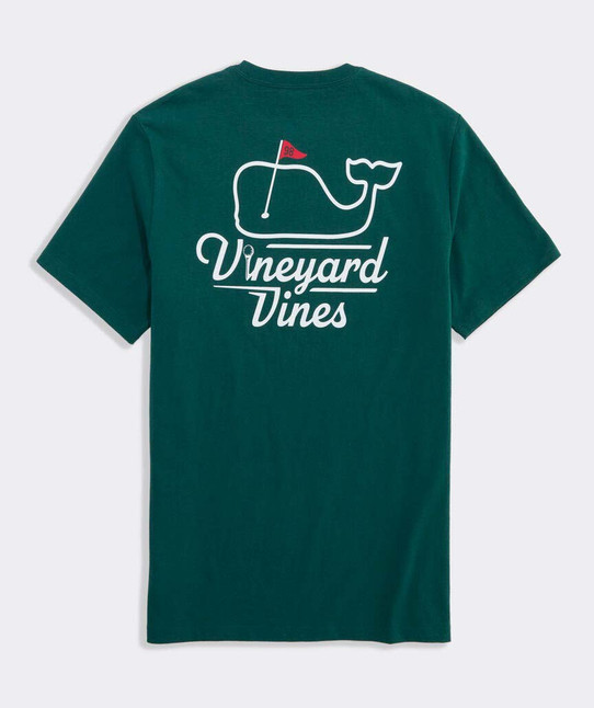 Vineyard Vines Men's Golf Flag Tee Charleston Green side view