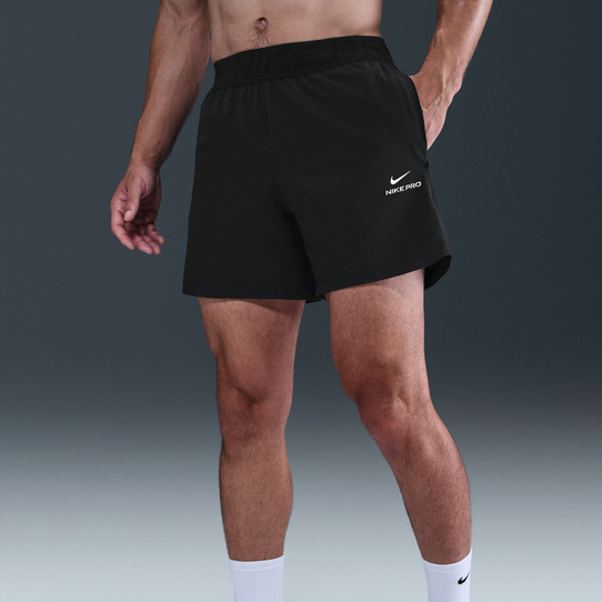 Nike Men's Pro Training Dri-FIT 6" Shorts Black full detail
