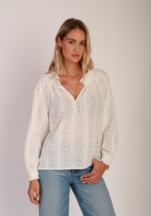 Dylan Women's Talia Blouse Top in White