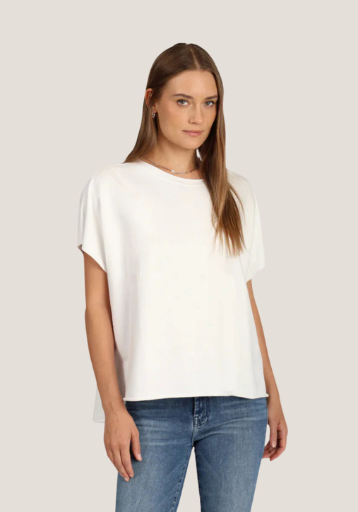 Dylan Women's Caplet Top in White back view