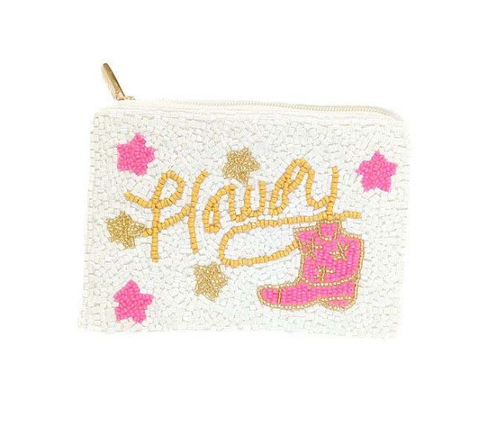 Howdy Seed Bead Coin Purse