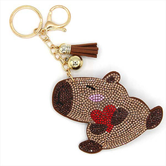 Bling Capybara Bag Charm Keychain