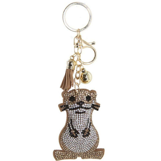 Bling Weasel Bag Charm Keychain
