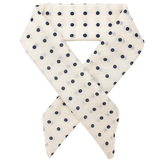 Lightweight Printed Neck Scarf in Ditsy Dot