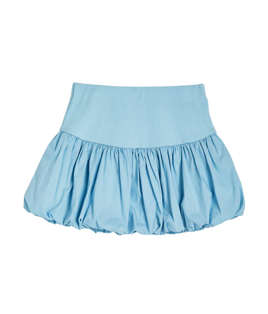 Tractr Girls' Knit Balloon Puff Skirt in Blue