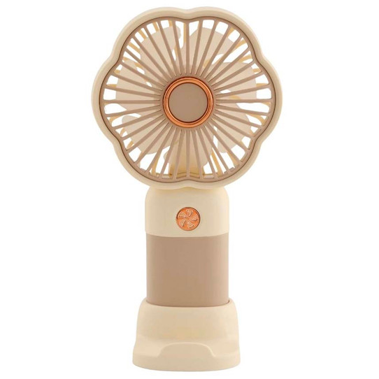 Flower Shape Handheld Desktop Mini Fan in Ivory