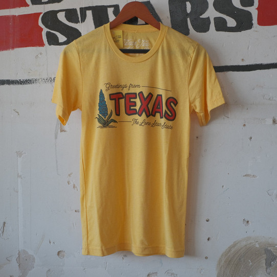 Norman Roscoe Greetings From Texas Bluebonnet T-Shirt