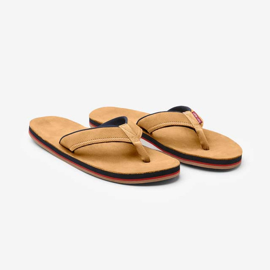 Hari Mari Men's Pier Flip Flops in Tan bottom view