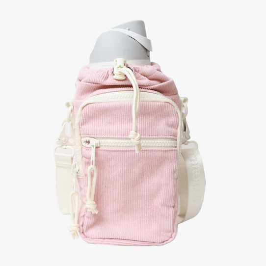 Thread Wallet Water Bottle Sling Bag in Rose Dust