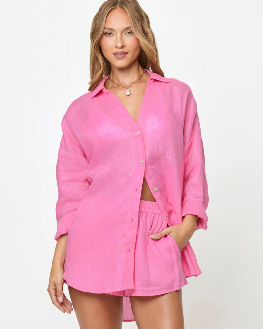 The LSpace Women's Rio Tunic in Hottest Pink