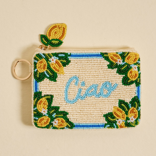 The Darling Effect Handcrafted Beaded Pouch - Ciao Bella