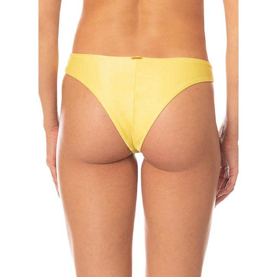 The Maaji Women's Sunbeam Iconic Low Rise Bikini Bottoms in Light Pastel Yellow