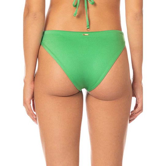 The Maaji Women's Palm Leaf Flirt Low Rise Bikini Bottoms in Bright Green