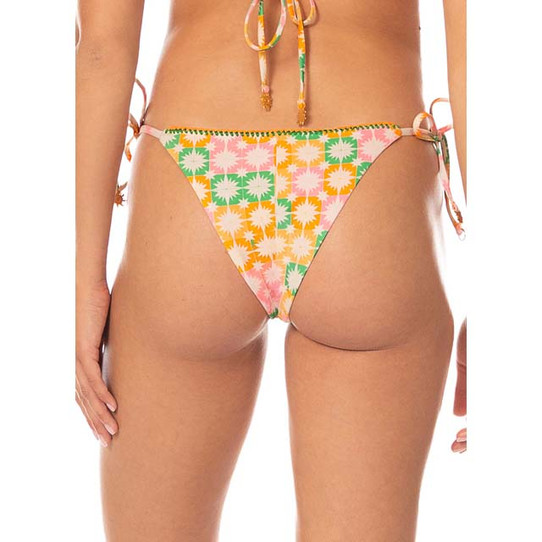 The Maaji Women's Tropical Tiles Sunflash Low Rise Bikini Bottoms in Open Orange