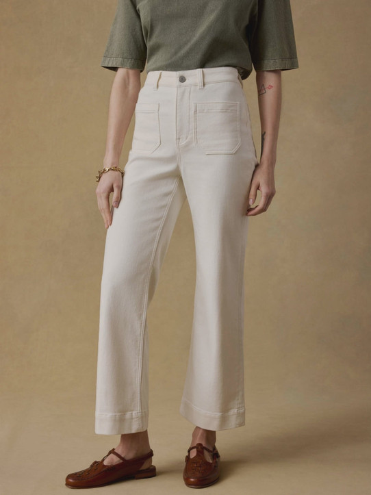 Faherty Women's Patch Pocket Ankle Pants ankle length view