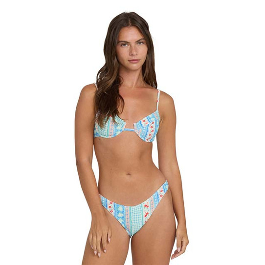 Billabong Women's Picnic Maui Bikini Bottoms Dream Blue close-up